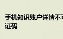 手机知识账户详情不可用您可在离线时获取验证码