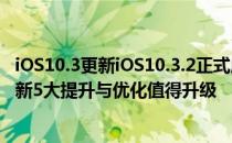 iOS10.3更新iOS10.3.2正式版今日推送或为iOS11前最后更新5大提升与优化值得升级