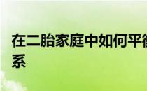 在二胎家庭中如何平衡好老大跟老二之间的关系