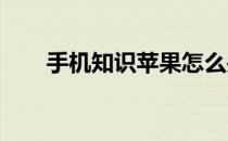 手机知识苹果怎么关闭横竖屏幕切换