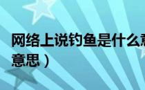 网络上说钓鱼是什么意思（网络上说钓鱼是啥意思）