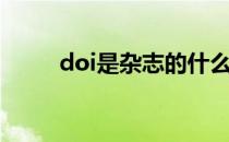 doi是杂志的什么（doi是什么梗）