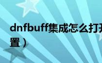 dnfbuff集成怎么打开（dnfbuff集成怎么设置）