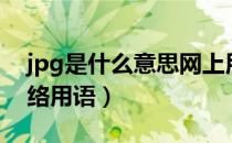 jpg是什么意思网上用语（jpg是什么意思网络用语）