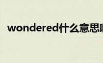 wondered什么意思啊（wondered用法）