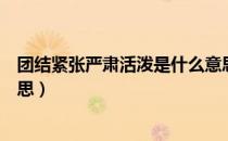 团结紧张严肃活泼是什么意思（团结紧张严肃活泼是什么意思）