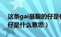 这条gai最靓的仔是什么梗（这条gai最靓的仔是什么意思）