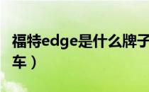 福特edge是什么牌子的车（福特edge是什么车）