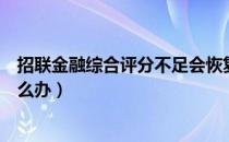 招联金融综合评分不足会恢复吗（招联金融综合评分不足怎么办）