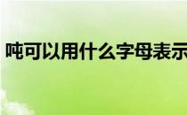 吨可以用什么字母表示（吨可以用什么表示）