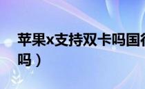 苹果x支持双卡吗国行（苹果x支持双卡双待吗）