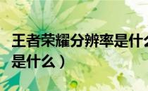 王者荣耀分辨率是什么意思（王者荣耀分辨率是什么）