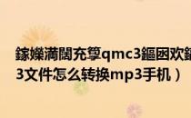 鎵嬫満闊充箰qmc3鏂囦欢鎬庝箞杞崲mp3鏍煎紡（qmc3文件怎么转换mp3手机）