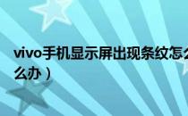 vivo手机显示屏出现条纹怎么办（vivo手机屏幕出现条纹怎么办）