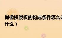 肖像权侵权的构成条件怎么处理（肖像权侵权的构成条件是什么）