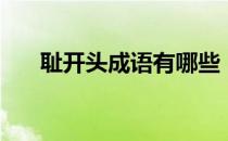 耻开头成语有哪些（耻开头成语接龙）
