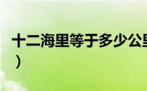 十二海里等于多少公里（十二海里等于多少米）