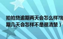 拍拍贷逾期两天会怎么样?拍拍贷逾期后果介绍（拍拍贷逾期几天会怎样不是很清楚）