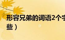 形容兄弟的词语2个字（形容兄弟的词语有哪些）