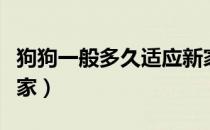 狗狗一般多久适应新家（狗狗一般多久适应新家）