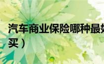 汽车商业保险哪种最好（汽车商业保险哪些必买）