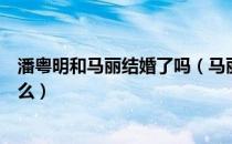 潘粤明和马丽结婚了吗（马丽和潘粤明一起演的电视剧叫什么）