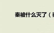 秦被什么灭了（秦用是怎么死的）