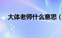 大体老师什么意思（大体老师什么意思）