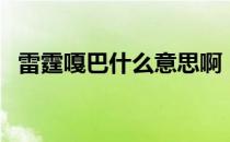 雷霆嘎巴什么意思啊（雷霆嘎巴什么意思）