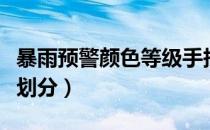 暴雨预警颜色等级手抄报（暴雨预警颜色等级划分）