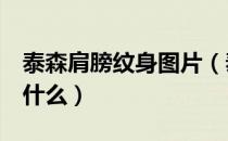 泰森肩膀纹身图片（泰森肩膀上的2个纹身是什么）