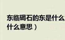 东临碣石的东是什么意思?（东临碣石的碣是什么意思）