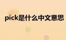 pick是什么中文意思（pick是什么梗知道）