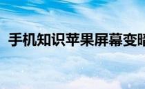 手机知识苹果屏幕变暗怎么回事调到最高了