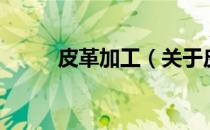 皮革加工（关于皮革加工的介绍）