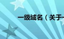 一级域名（关于一级域名的介绍）