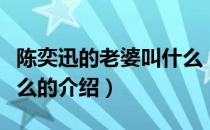 陈奕迅的老婆叫什么（关于陈奕迅的老婆叫什么的介绍）
