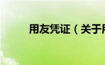 用友凭证（关于用友凭证的介绍）