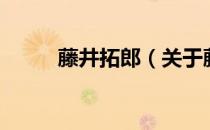 藤井拓郎（关于藤井拓郎的介绍）