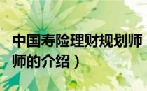 中国寿险理财规划师（关于中国寿险理财规划师的介绍）