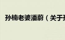 孙楠老婆潘蔚（关于孙楠老婆潘蔚的介绍）