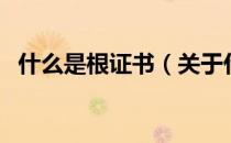什么是根证书（关于什么是根证书的介绍）