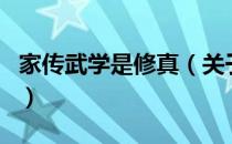 家传武学是修真（关于家传武学是修真的介绍）