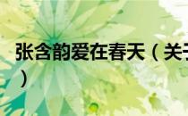张含韵爱在春天（关于张含韵爱在春天的介绍）