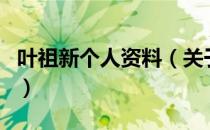叶祖新个人资料（关于叶祖新个人资料的介绍）