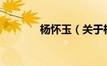 杨怀玉（关于杨怀玉的介绍）