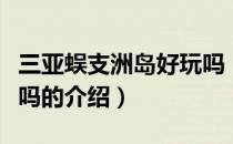 三亚蜈支洲岛好玩吗（关于三亚蜈支洲岛好玩吗的介绍）