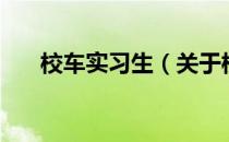 校车实习生（关于校车实习生的介绍）