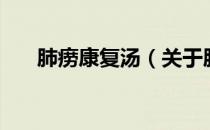 肺痨康复汤（关于肺痨康复汤的介绍）