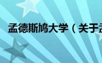 孟德斯鸠大学（关于孟德斯鸠大学的介绍）